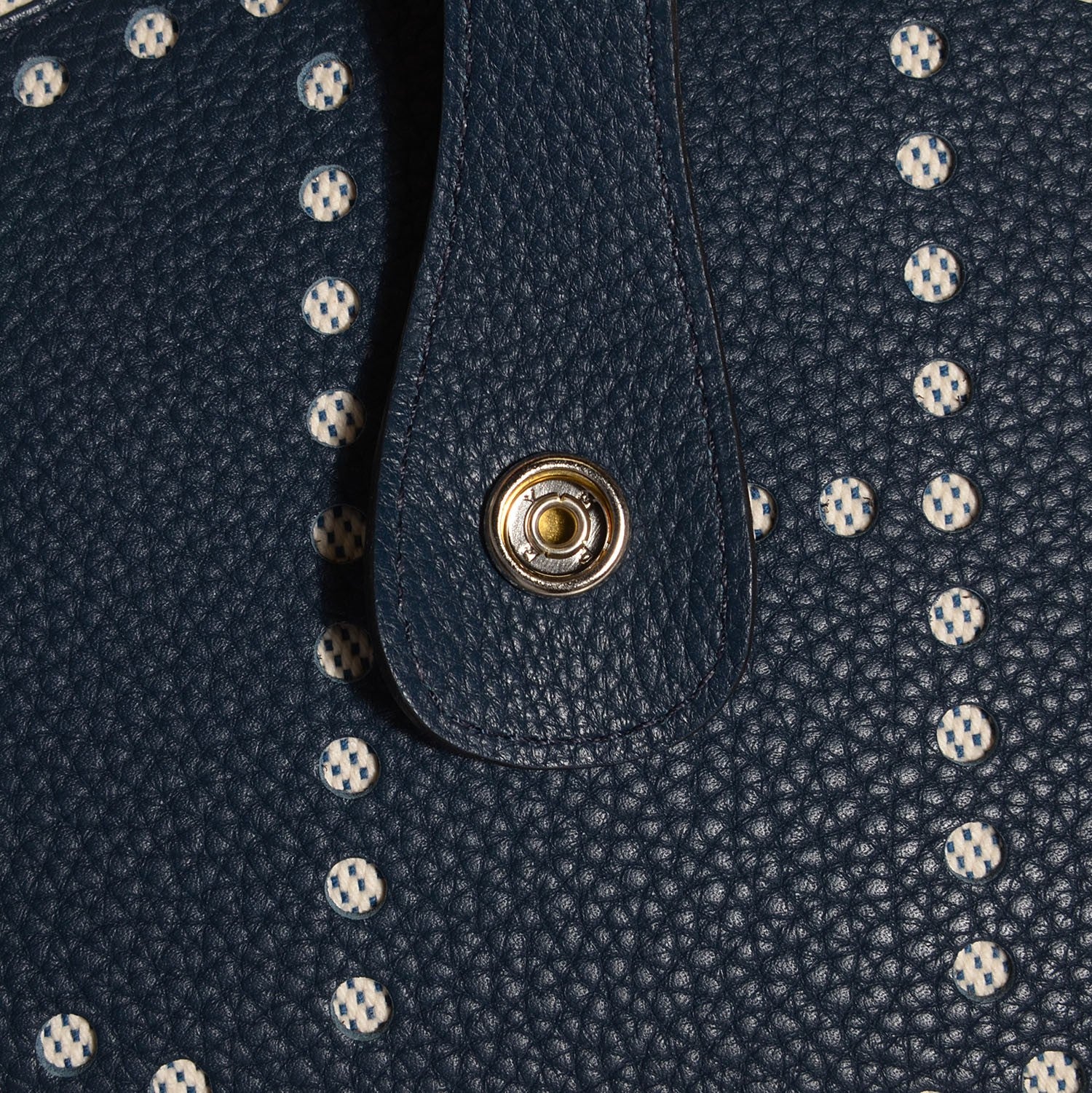 Hermes Toile Taurillon Clemence Evelyne III GM Bleu de Prusse 8 of 15