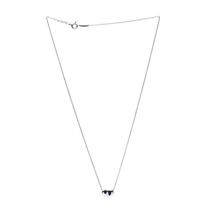 Tiffany Sterling Silver 12mm Elsa Peretti Bean Pendant Necklace 3 of 6