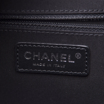 Chanel Calfskin Quilted Small Easy Shopping Tote Black 5 of 10
