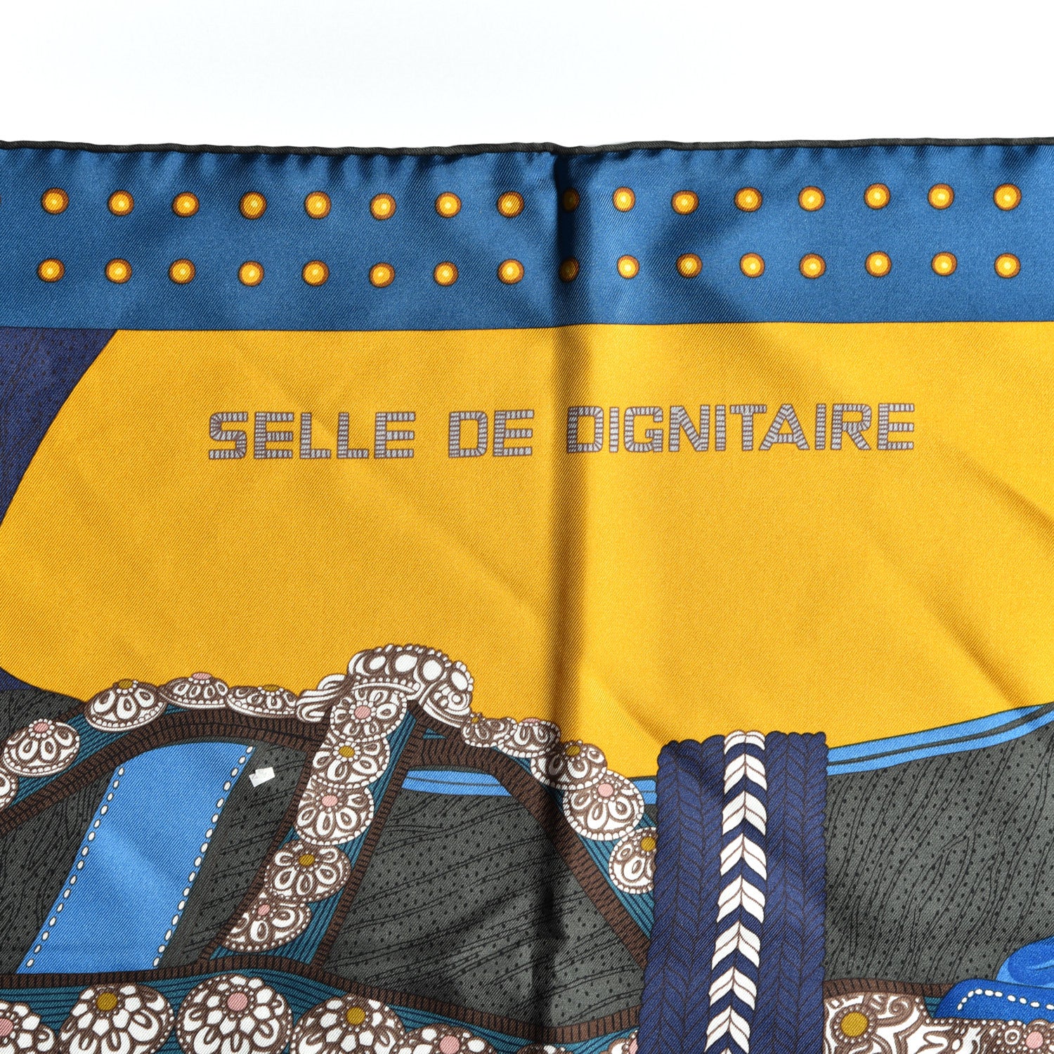 Hermes Silk Selle De Dignitaire Scarf 90 4 of 4