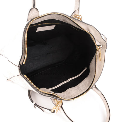 Burberry Signature Grain Calfskin Medium Dewsbury Tote Stone White 5 of 8