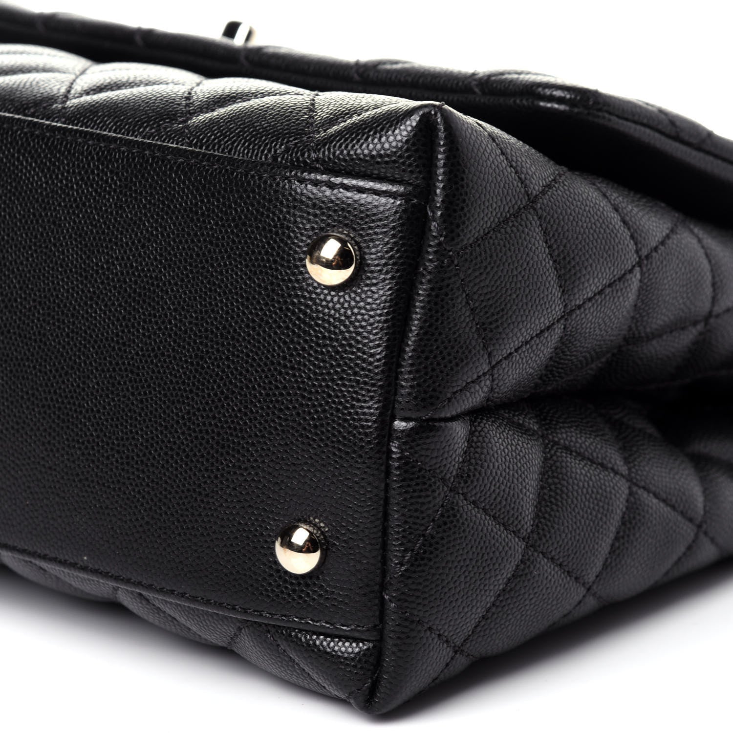 Chanel Caviar Quilted Small Coco Handle Flap Black 8 of 11