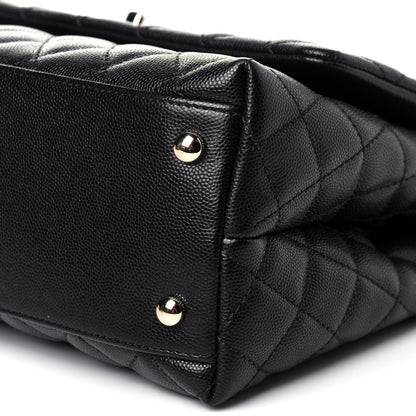 Chanel Caviar Quilted Small Coco Handle Flap Black 8 of 11