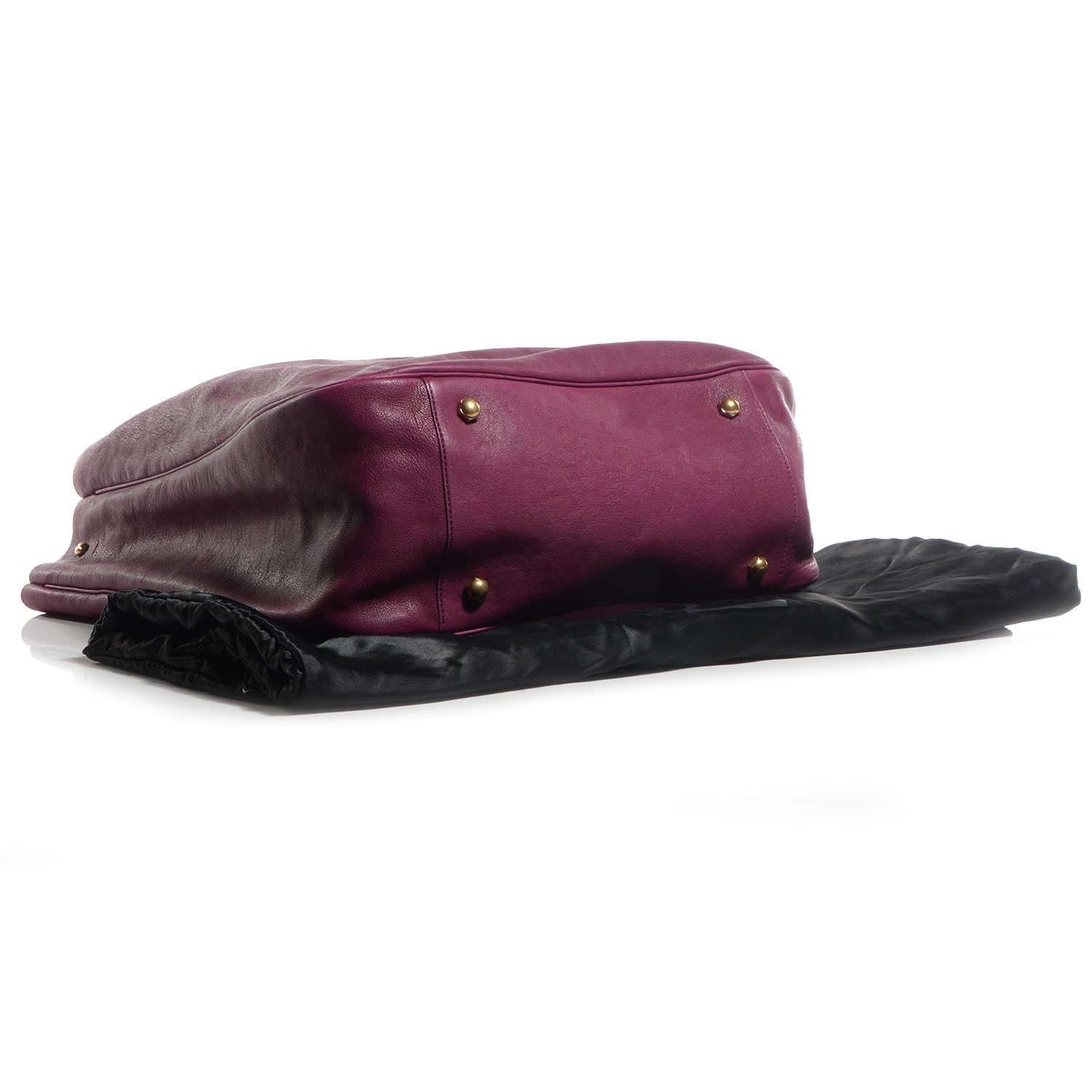 Saint Laurent Sheepskin Stingray Large Roady Hobo Magenta 4 of 9