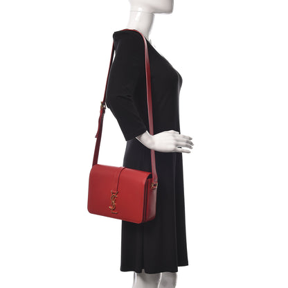 Saint Laurent Smooth Calfskin Medium Classic Monogram Universite Bag Red 2 of 20