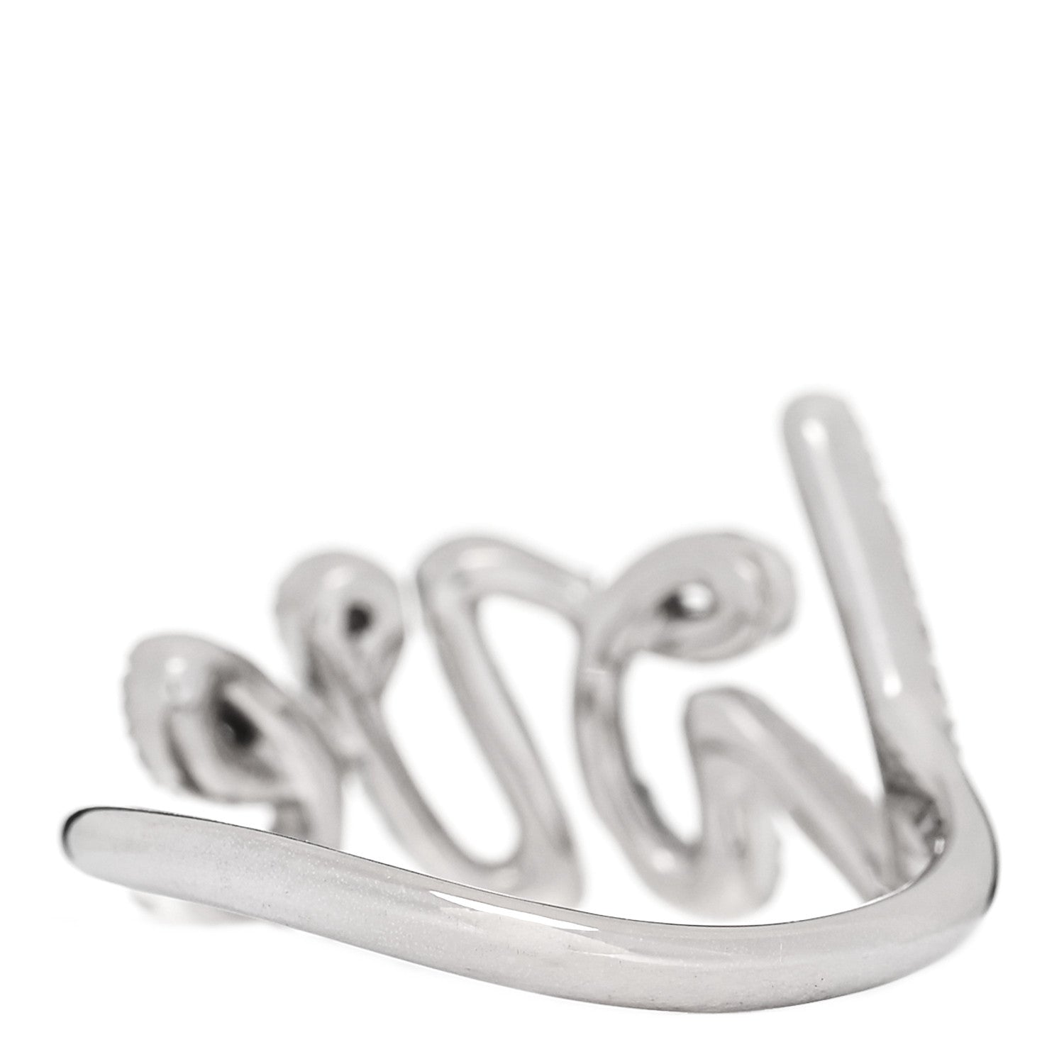 Tiffany 18K White Gold Diamond Paloma's Graffiti Love Ring 47 4.25 3 of 5
