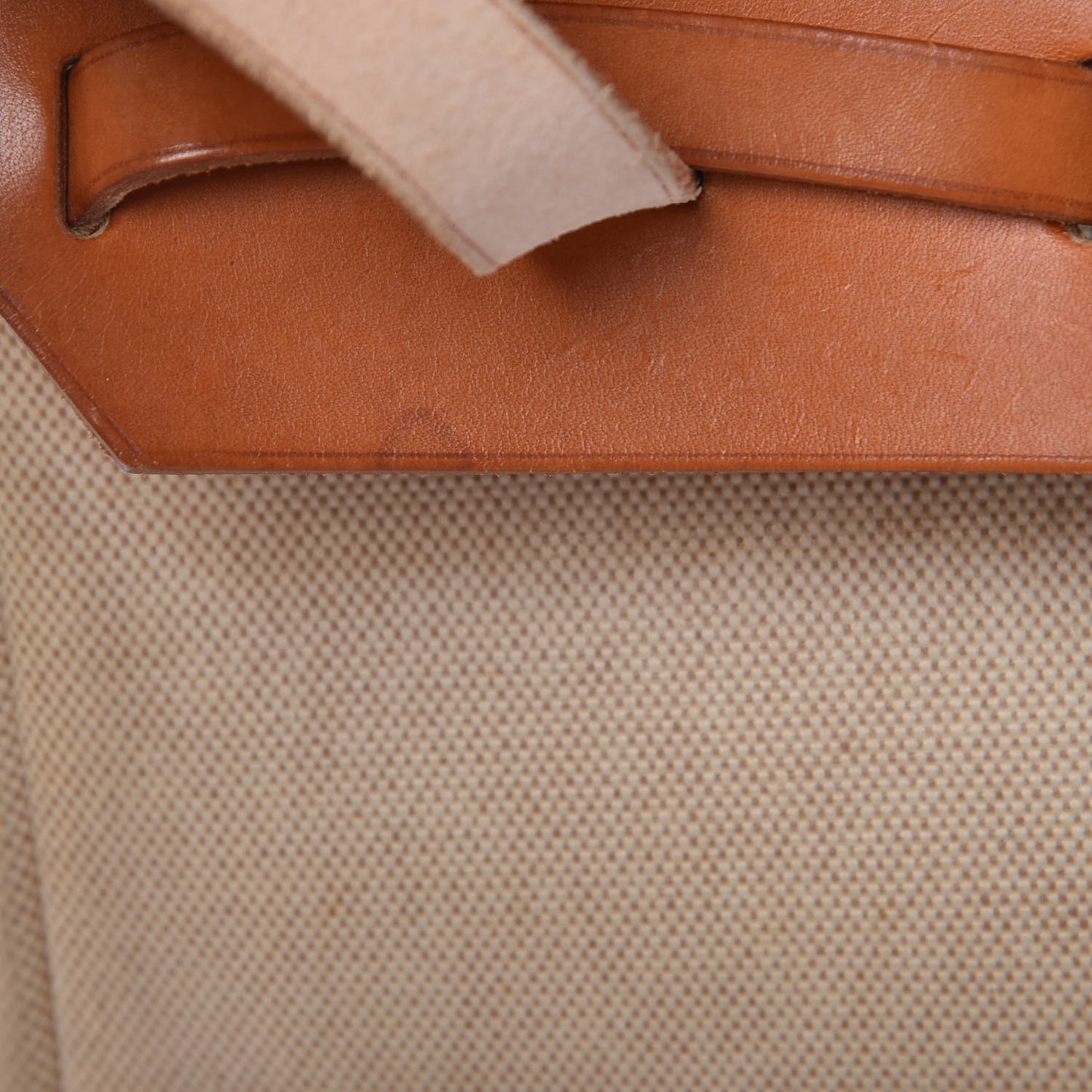 Toile Vache Calfskin Herbag 30 PM Backpack Natural