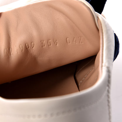 Gucci Calfskin Womens Velvet Bow Ace Sneakers 35.5 White 10 of 10