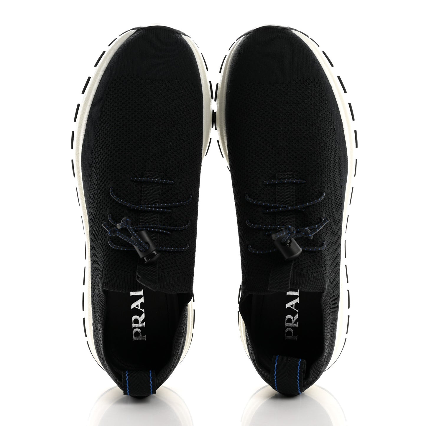 Rubber Knit Fabric Mens Calzature Uomo Sneakers 8 Black Bluette