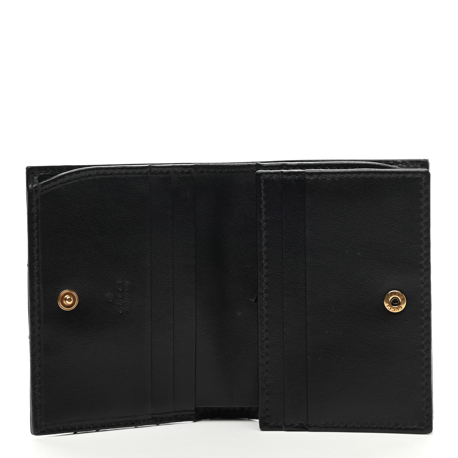 Gucci Calfskin Matelasse GG Marmont Card Case Wallet Black 5 of 7