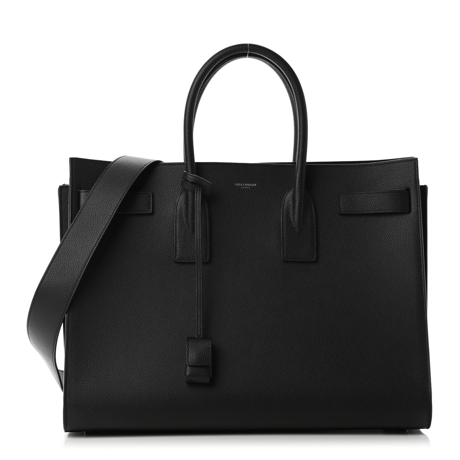 Saint Laurent Grained Calfskin Large Sac De Jour Carryall Black 1 of 5
