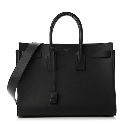 Saint Laurent Grained Calfskin Large Sac De Jour Carryall Black 1 of 5