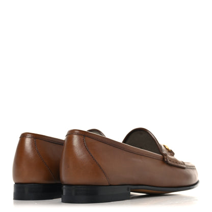 Gucci Betis Glamour Calfskin Womens 1953 Horsebit Loafers 37.5 Brown Sugar 5 of 8