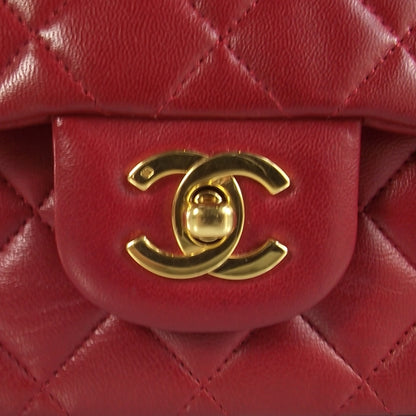 Chanel Lambskin Quilted Double Flap Red 6 of 8