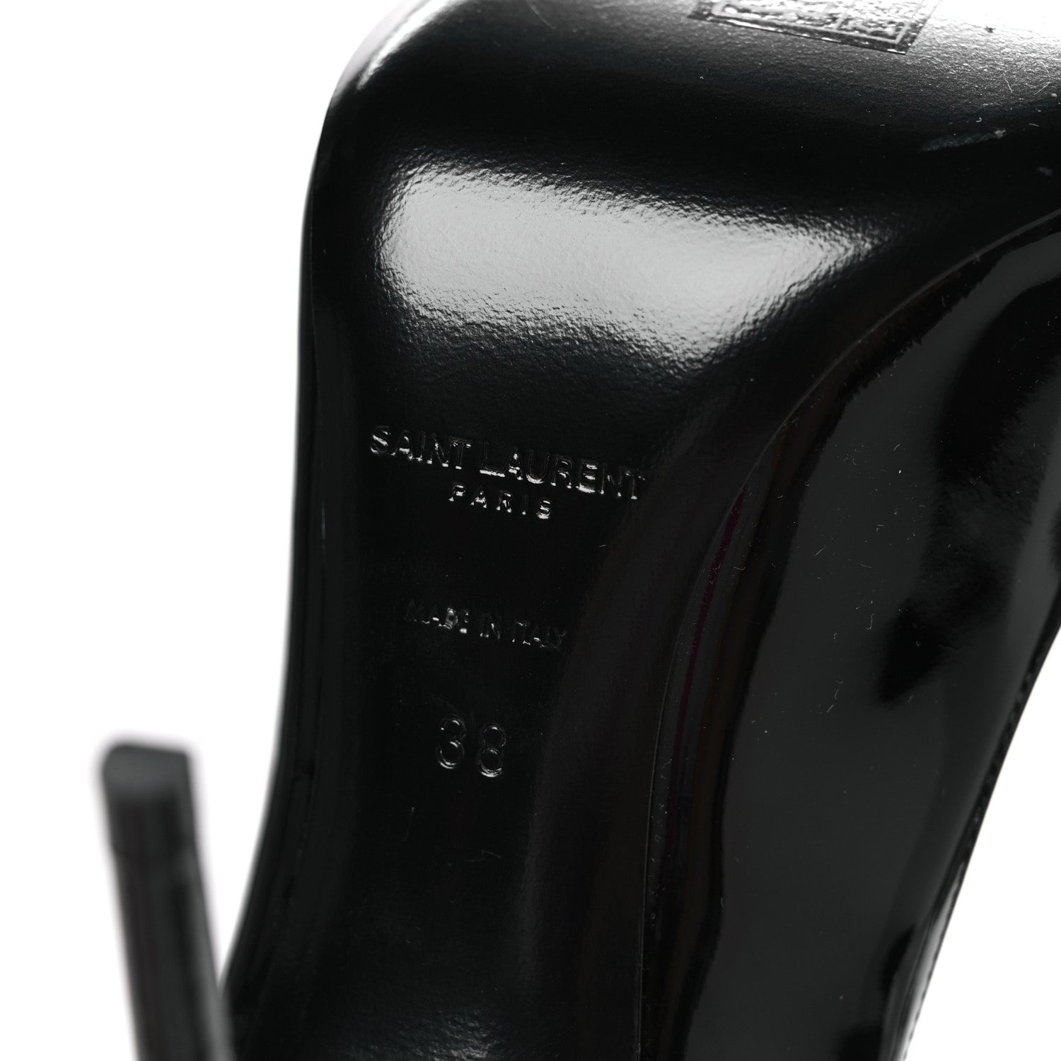 Saint Laurent Vernice Chiffon Zoe 105 Pump 38 Black 9 of 10