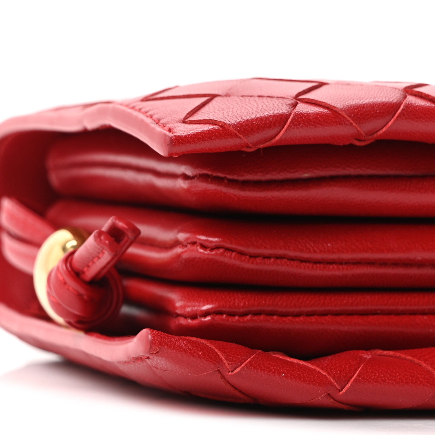 Bottega Veneta Nappa Intrecciato Trio Pouch On Strap Red 8 of 9