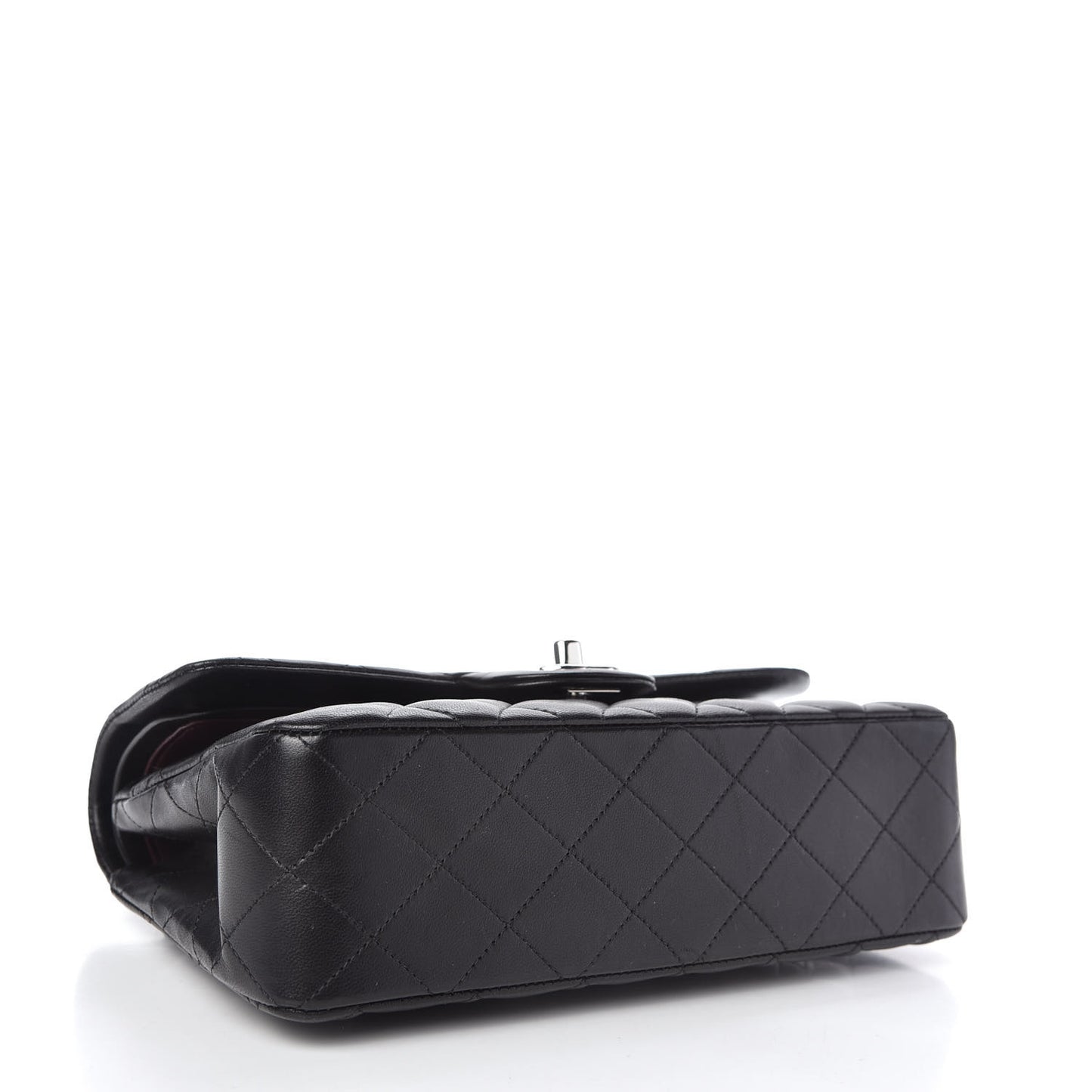Lambskin Quilted Small Double Flap Black