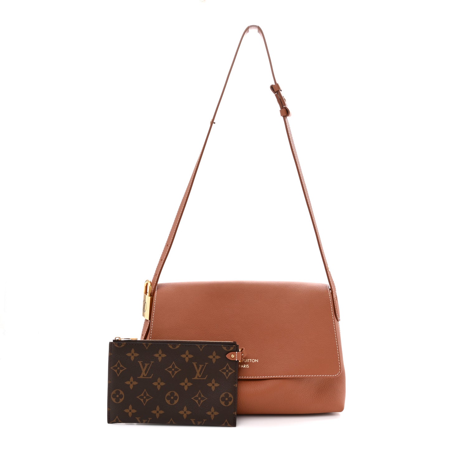 Grained Calfskin Low Key Messenger Cognac