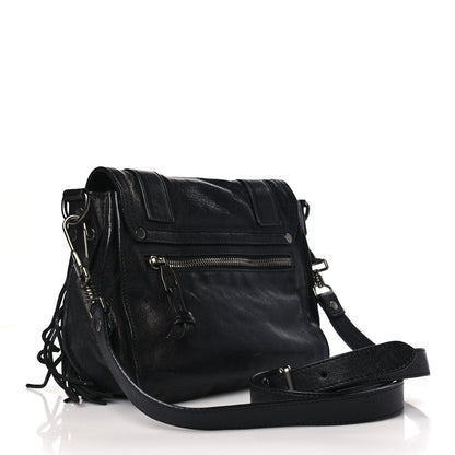 Proenza Schouler Lambskin Fringe PS1 Crossbody Pouch Black 3 of 9
