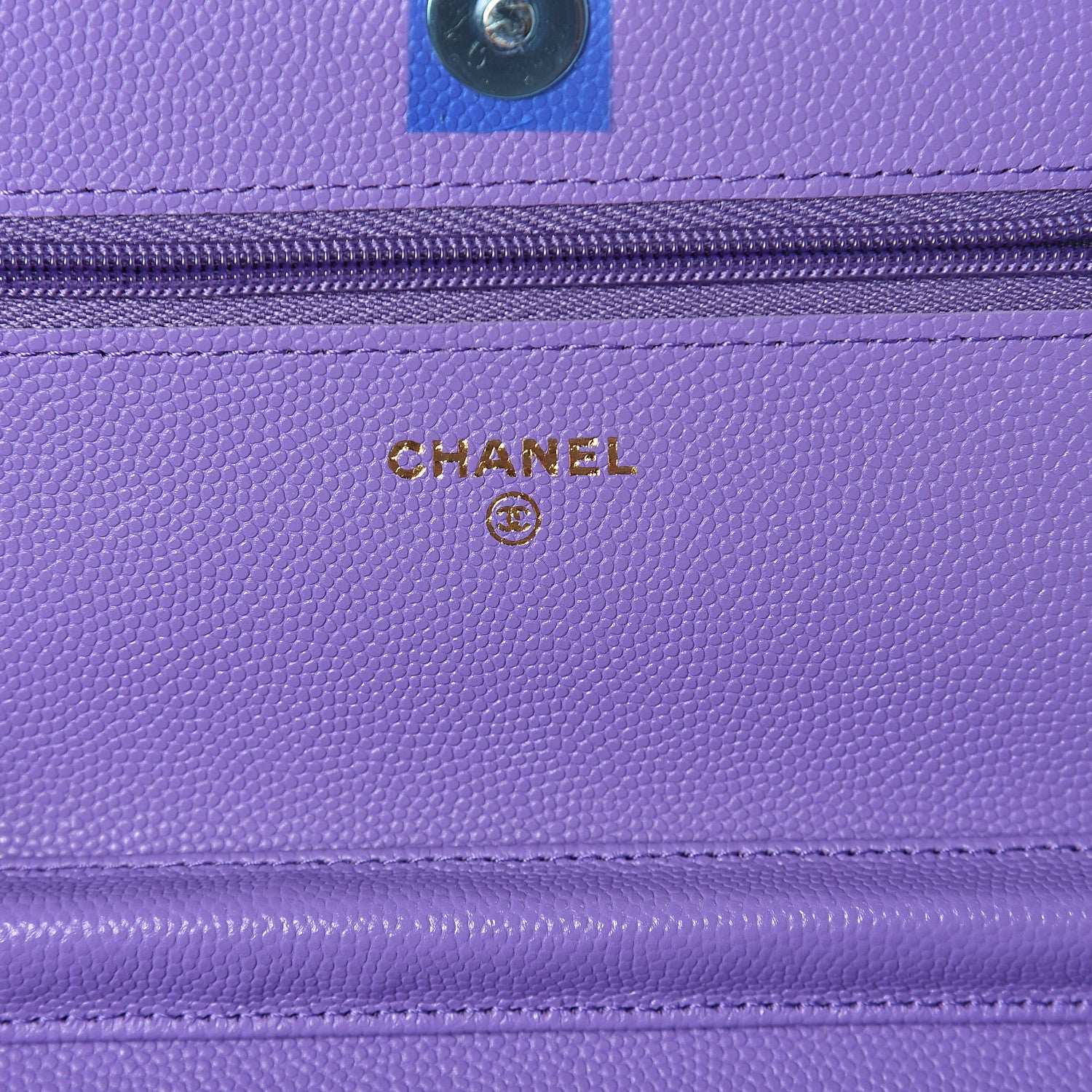 Chanel Caviar Quilted Wallet On Chain WOC Purple 5 of 10