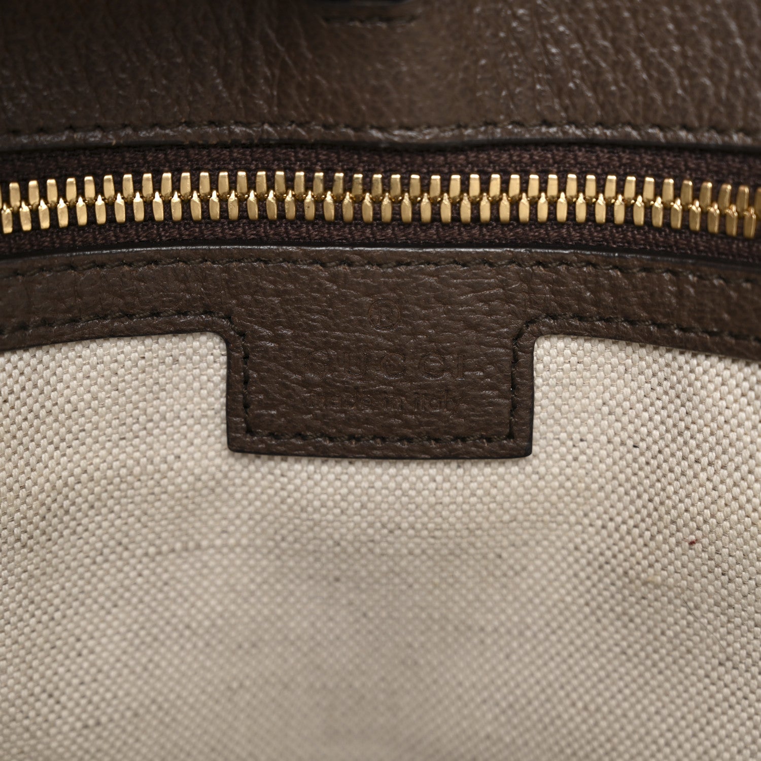 Gucci Monogram Jumbo GG Textured Dollar Calfskin Web Small Tote Bag Camel Ebony New Acero 6 of 20