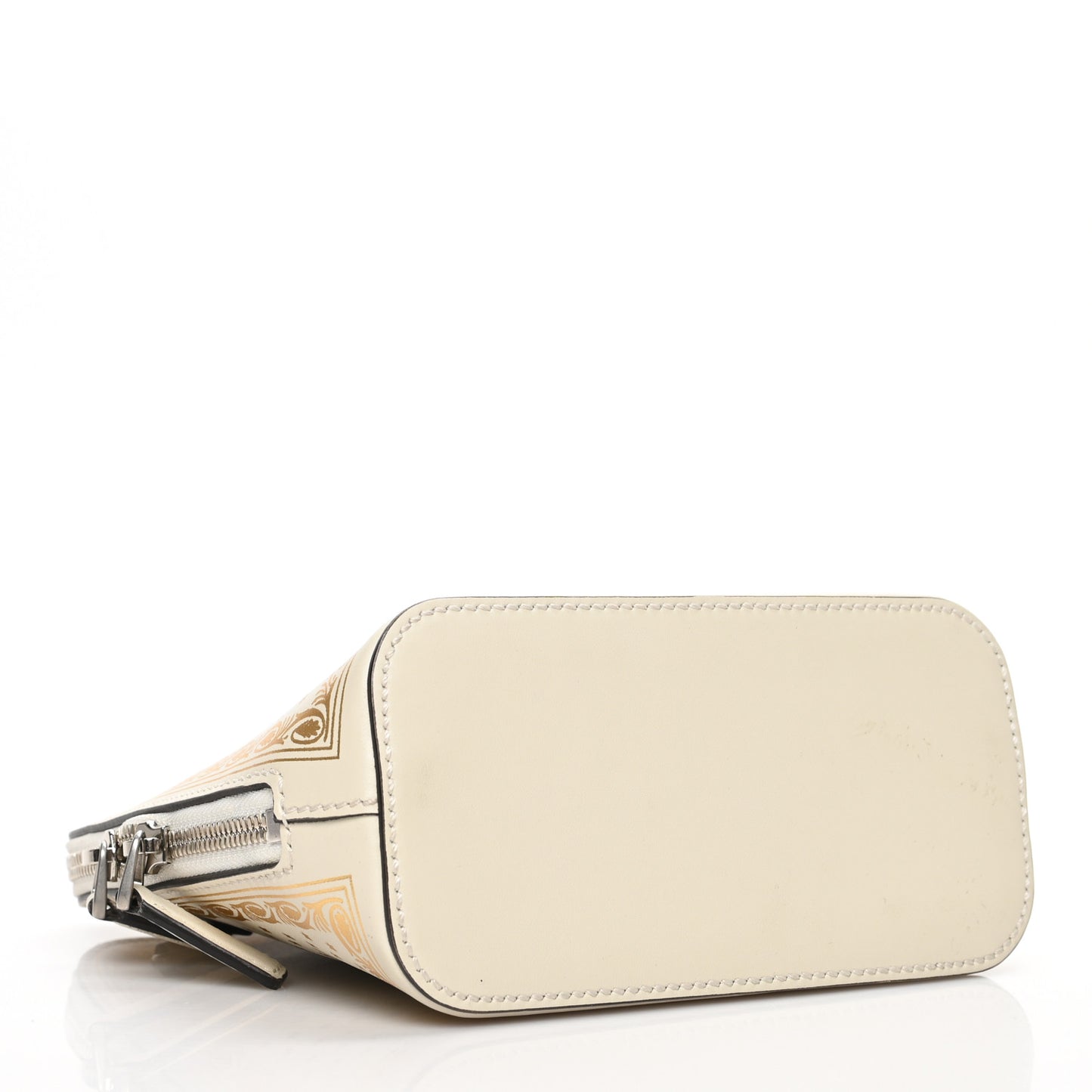 X SEGA Calfskin GUCCY Stars Mini Dome Shoulder Bag Mystic White Gold