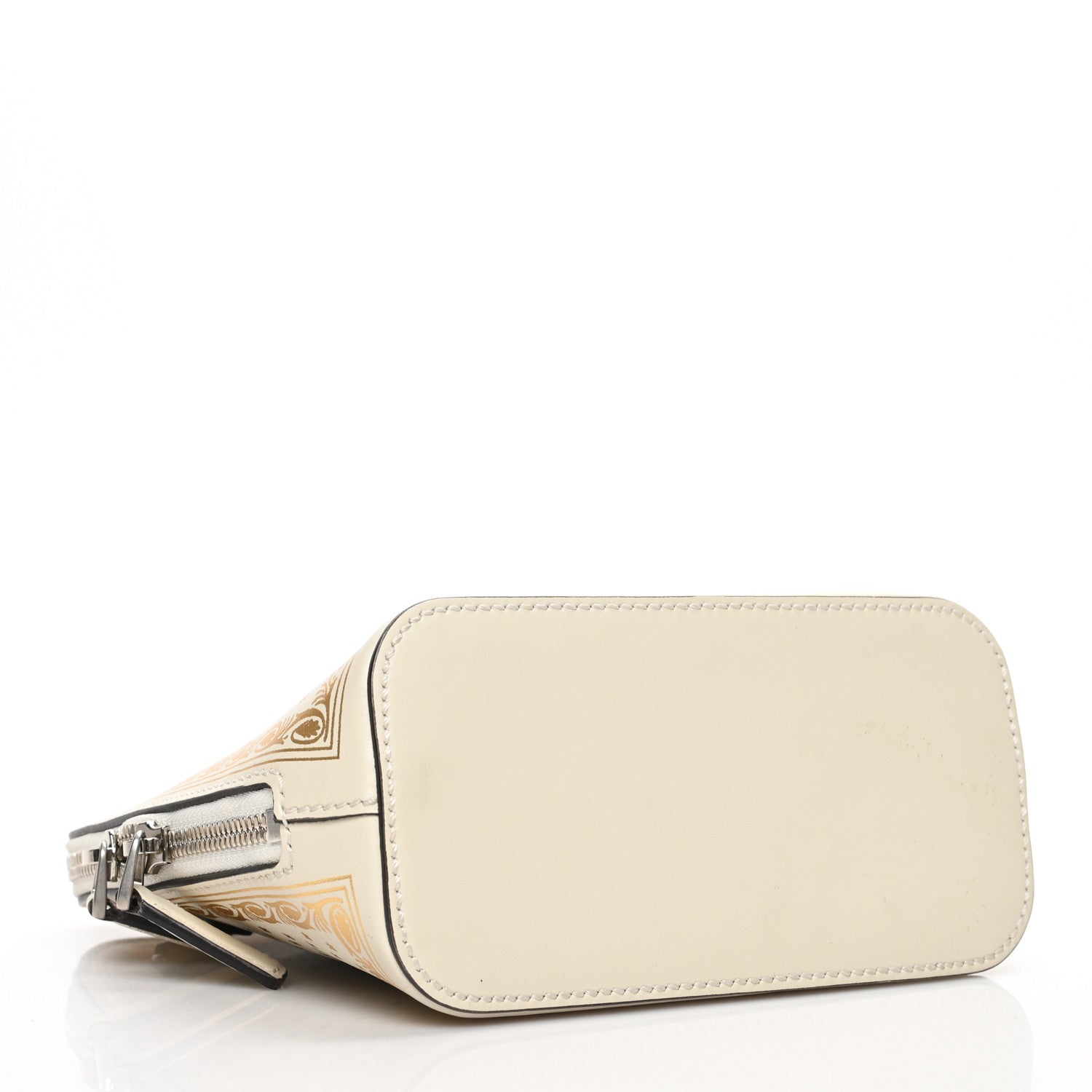 Gucci X SEGA Calfskin GUCCY Stars Mini Dome Shoulder Bag Mystic White Gold 4 of 8