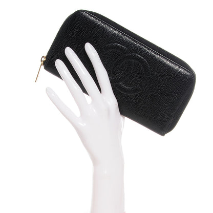 Chanel Caviar Large Timeless CC Zip Around Wallet Black 2 of 8