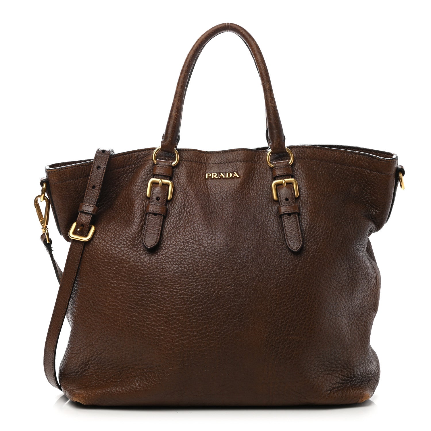 Prada Deerskin Tote Bruciato 1 of 21