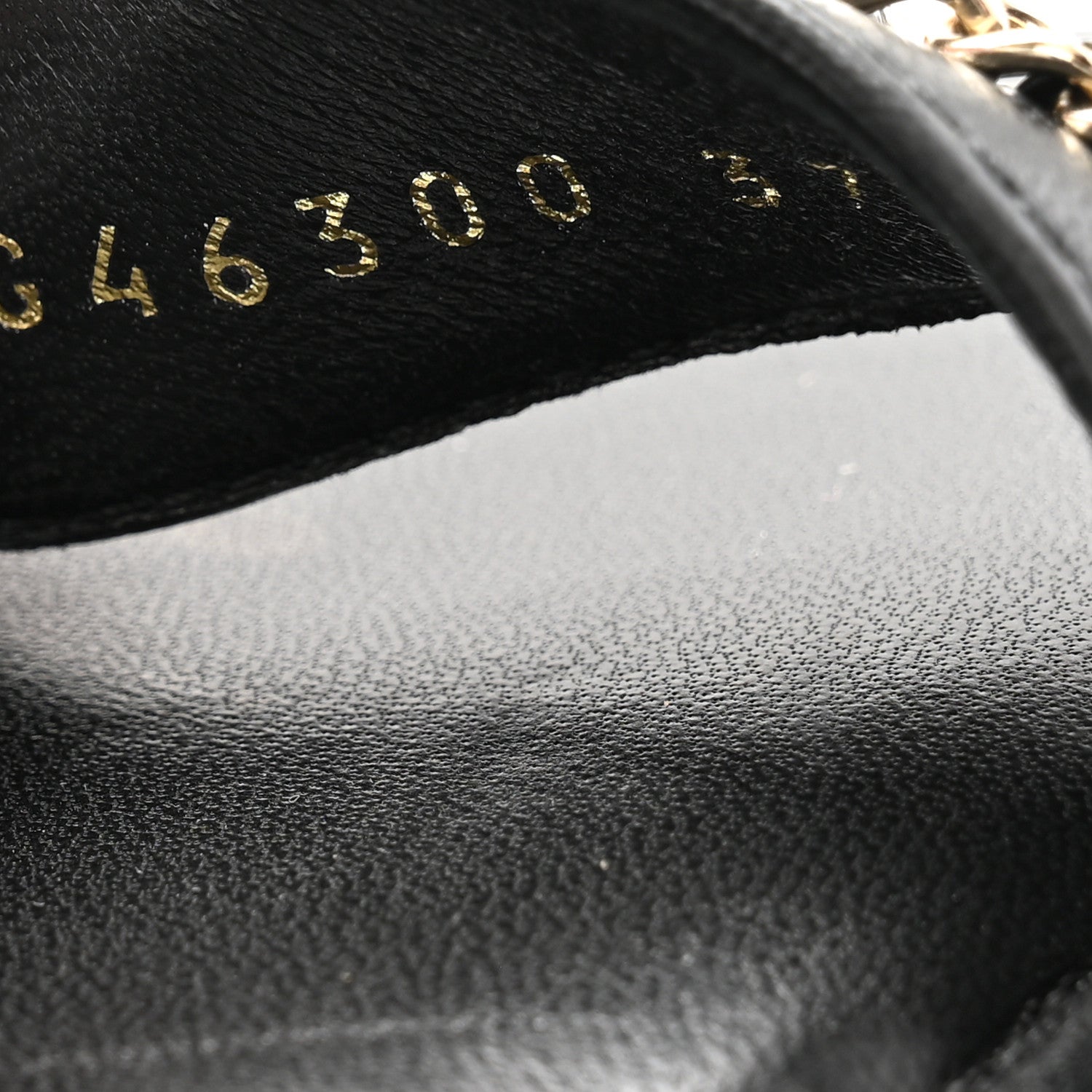 Chanel Lambskin Quilted Chain CC Platform Sandals 37.5 Black 8 of 10