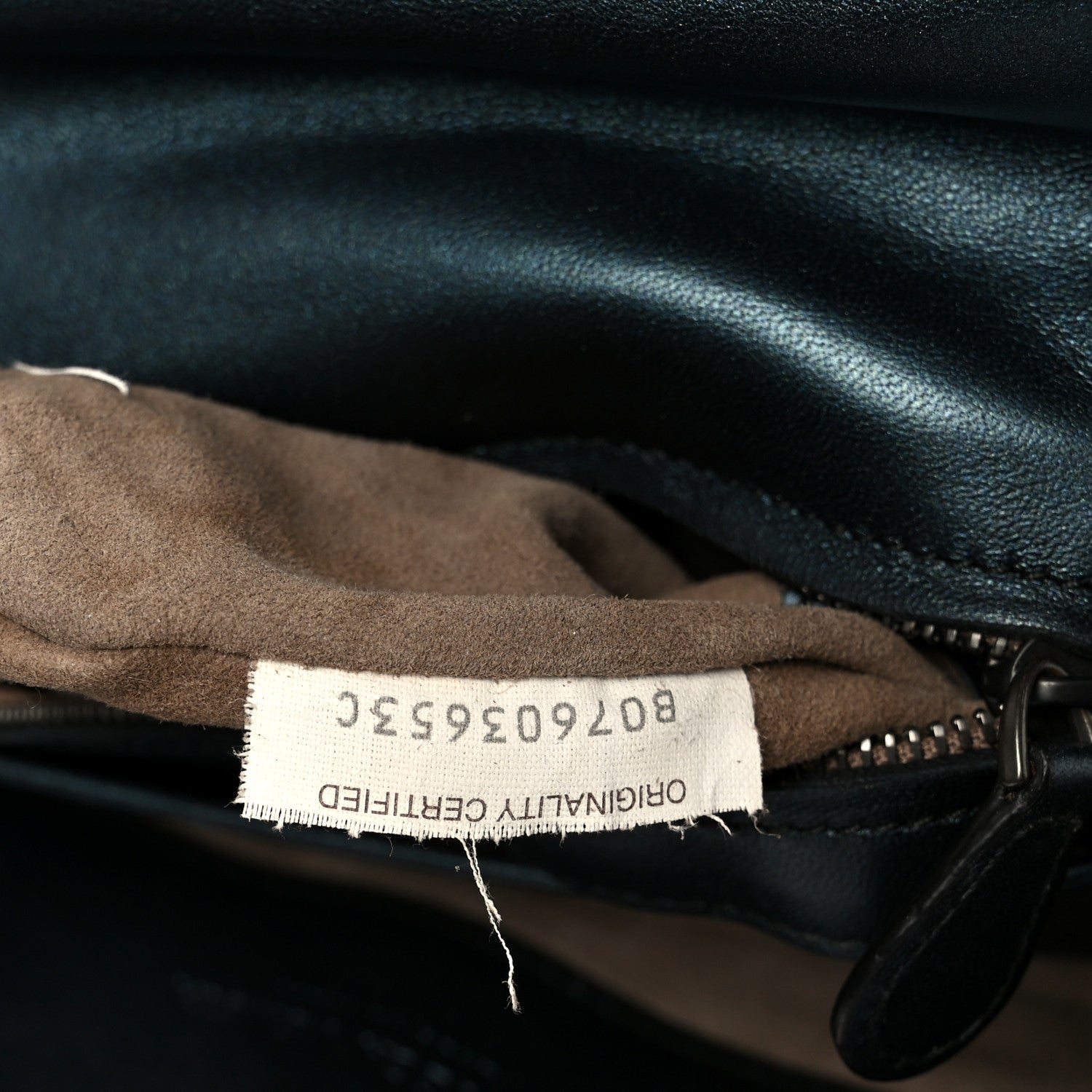 Bottega Veneta Metallic Nappa Intrecciato Fringe Studded Olimpia Bag Blue Black Blue Black 8 of 11