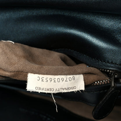 Bottega Veneta Metallic Nappa Intrecciato Fringe Studded Olimpia Bag Blue Black Blue Black 8 of 11