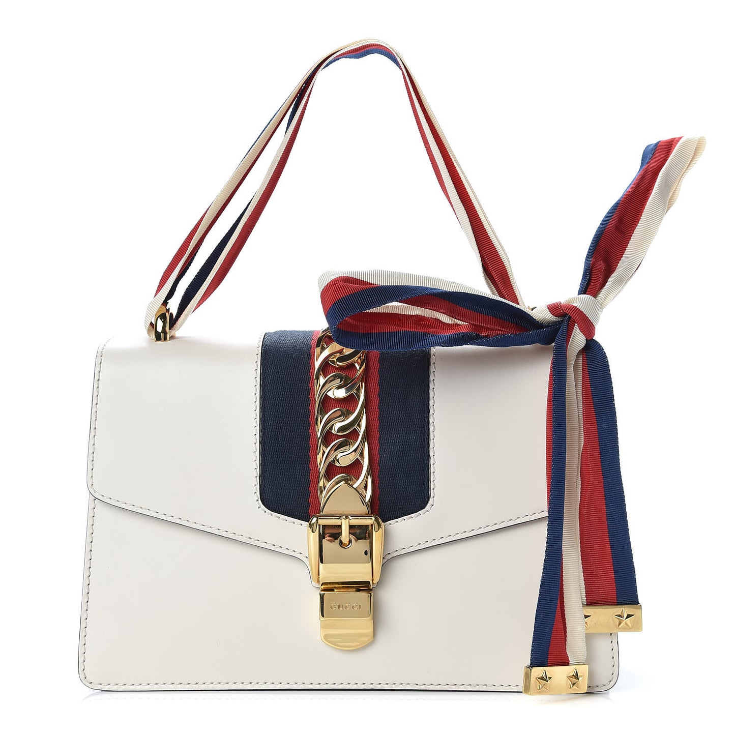 Calfskin Small Sylvie Shoulder Bag Off White