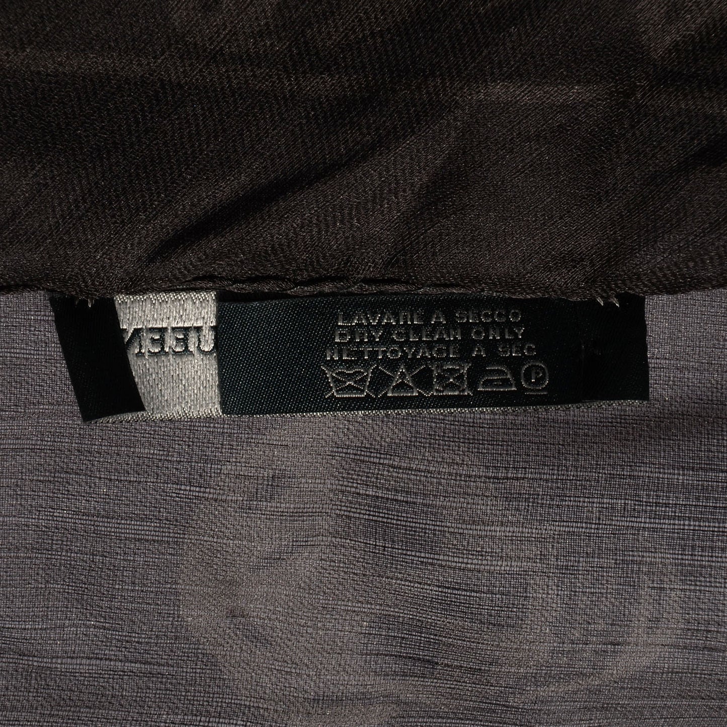 Silk Chiffon Skull Scarf Dark Grey