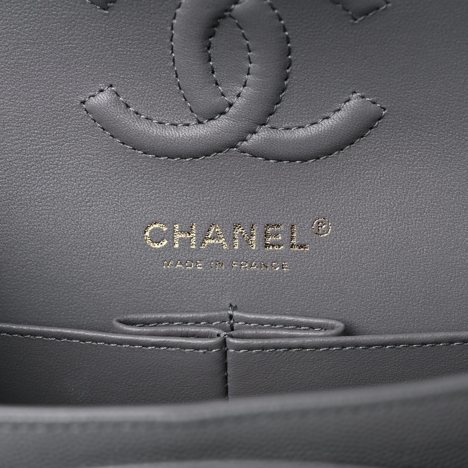 Chanel Caviar Quilted Small Double Flap Grey 6 of 10