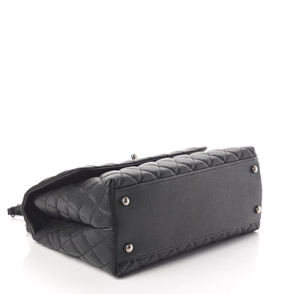 Chanel Caviar Lizard Quilted Small Coco Handle Flap Black 4 of 10
