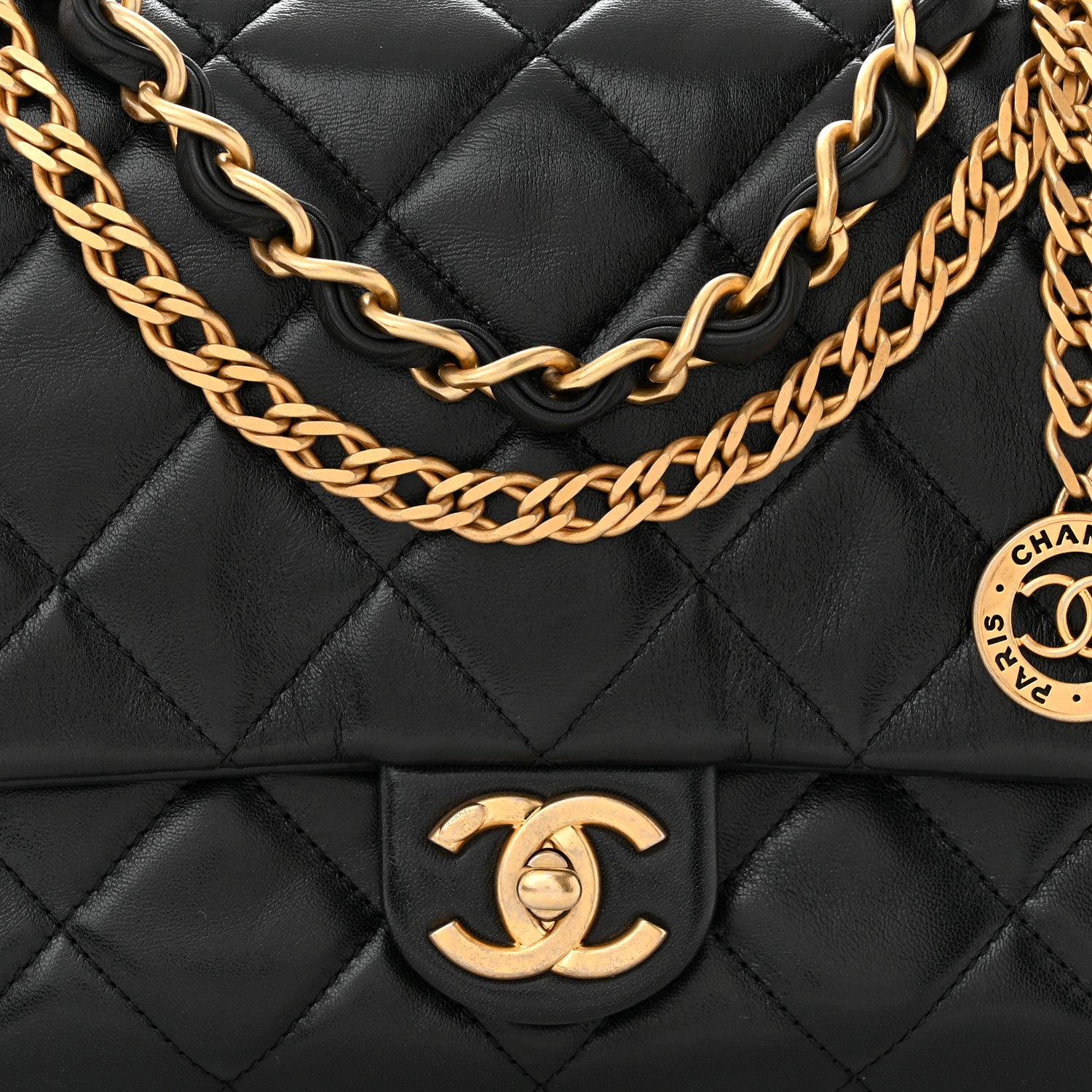 Chanel Lambskin Quilted Fancy Jewel Flap Black 8 of 11