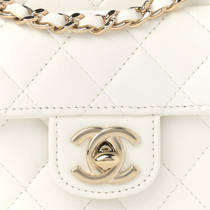 Chanel Lambskin Quilted CC In Love Heart Clutch With Chain White 8 of 10