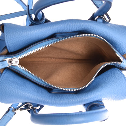 MCM Grained Calfskin Mini Milla Tote Mediterranean Blue 6 of 17