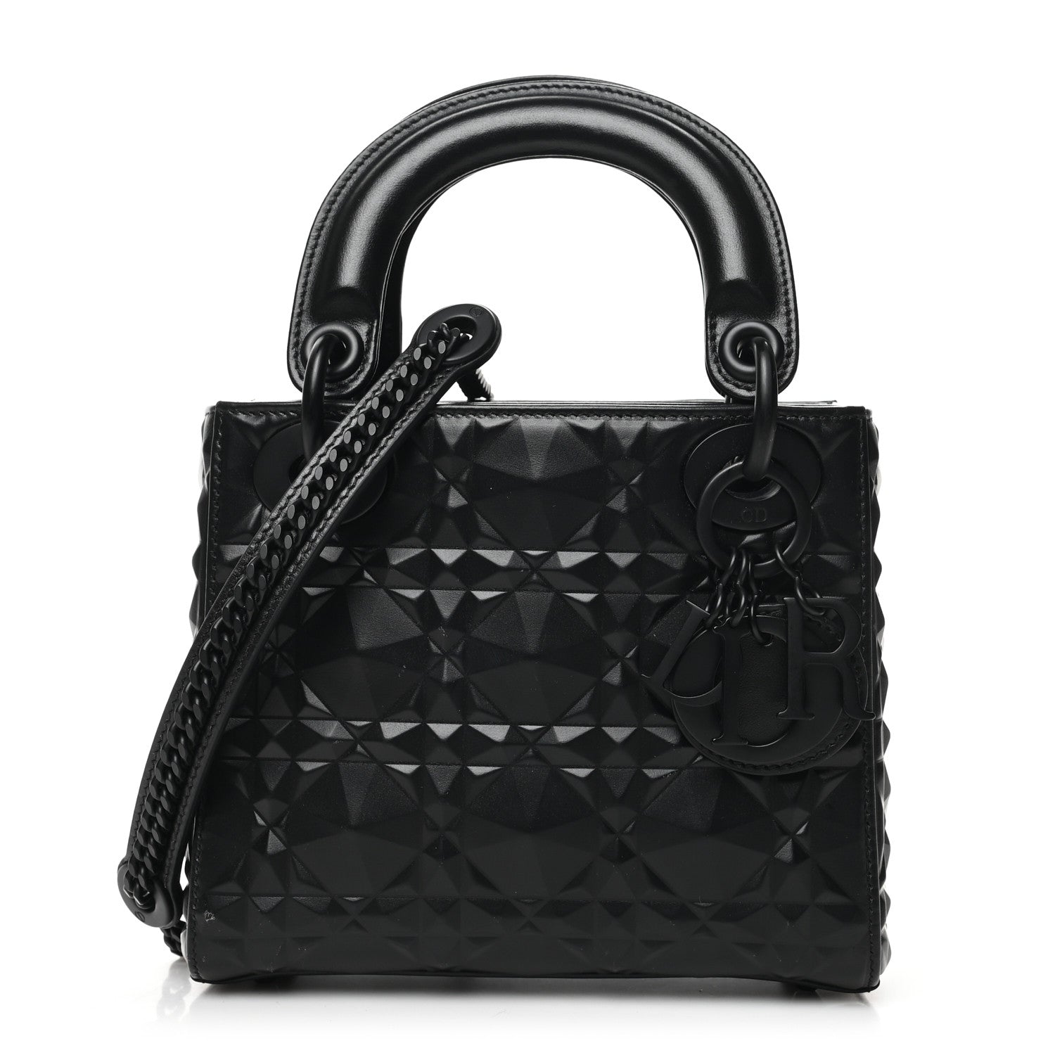 Christian Dior Calfskin Diamond Cannage Mini Lady Dior Black 1 of 7