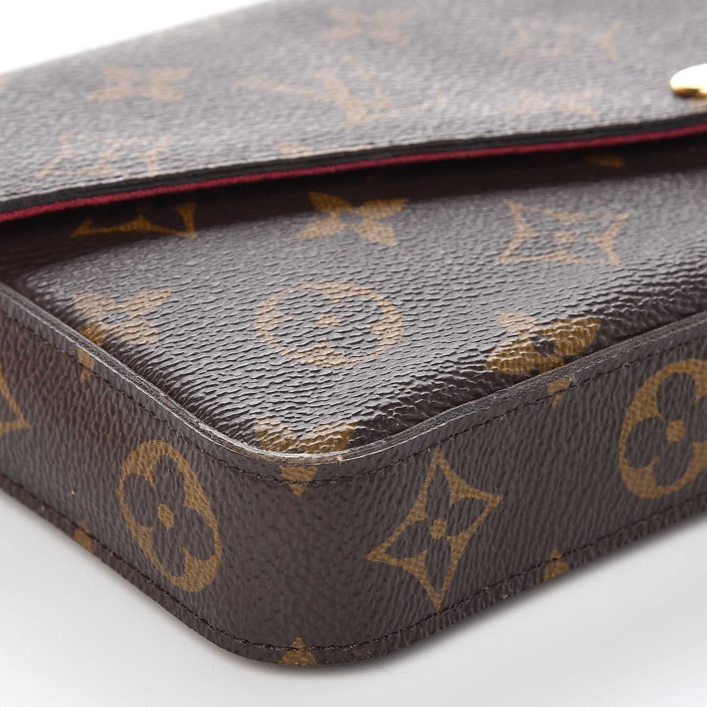 Monogram Pochette Felicie Chain Wallet Fuchsia