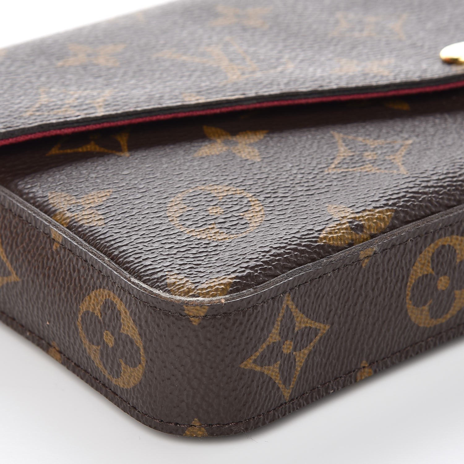 Louis Vuitton Monogram Pochette Felicie Chain Wallet Fuchsia 10 of 14