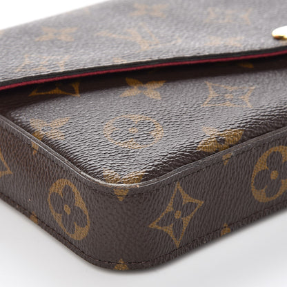 Louis Vuitton Monogram Pochette Felicie Chain Wallet Fuchsia 10 of 14