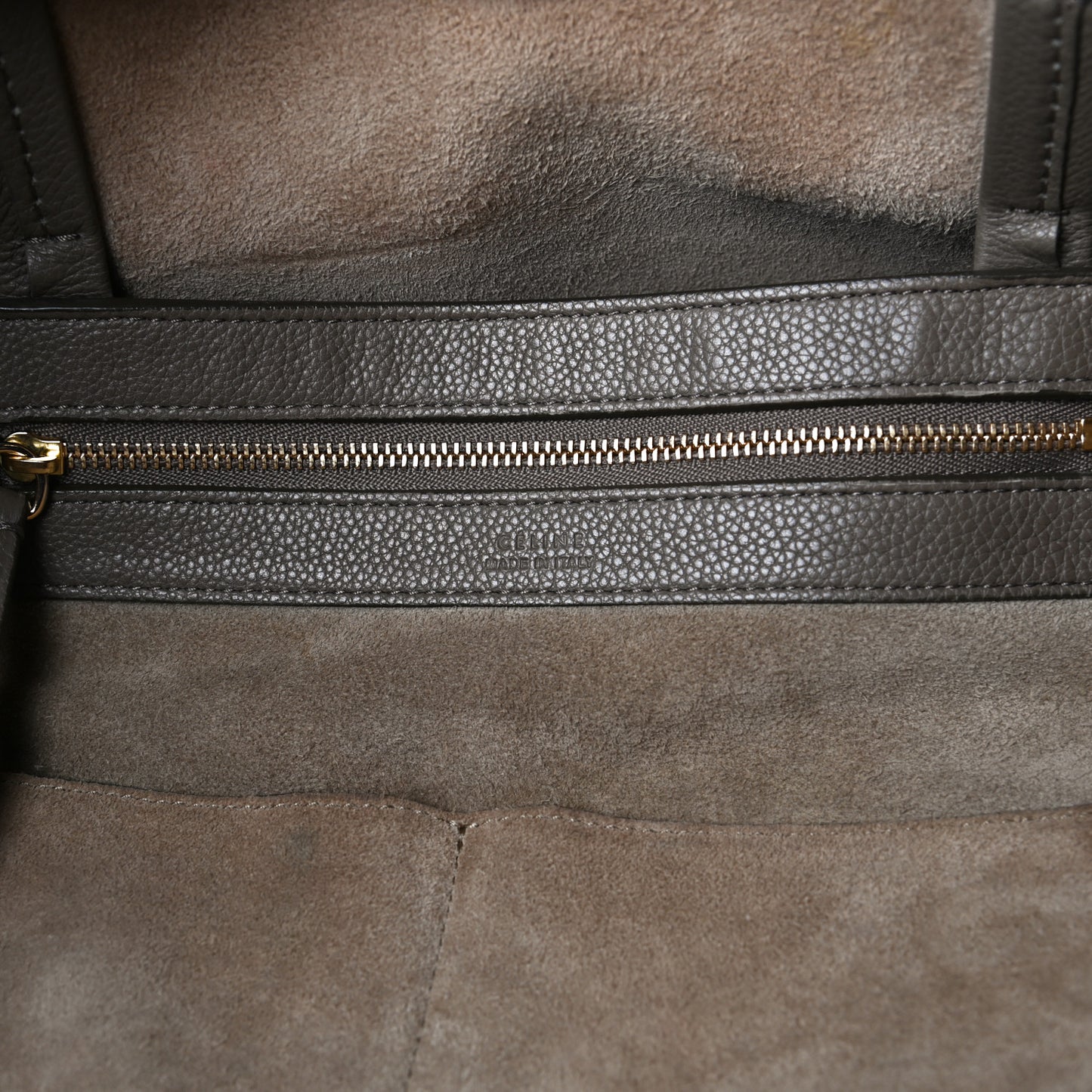 Soft Grained Calfskin Small Belt Cabas Phantom Taupe