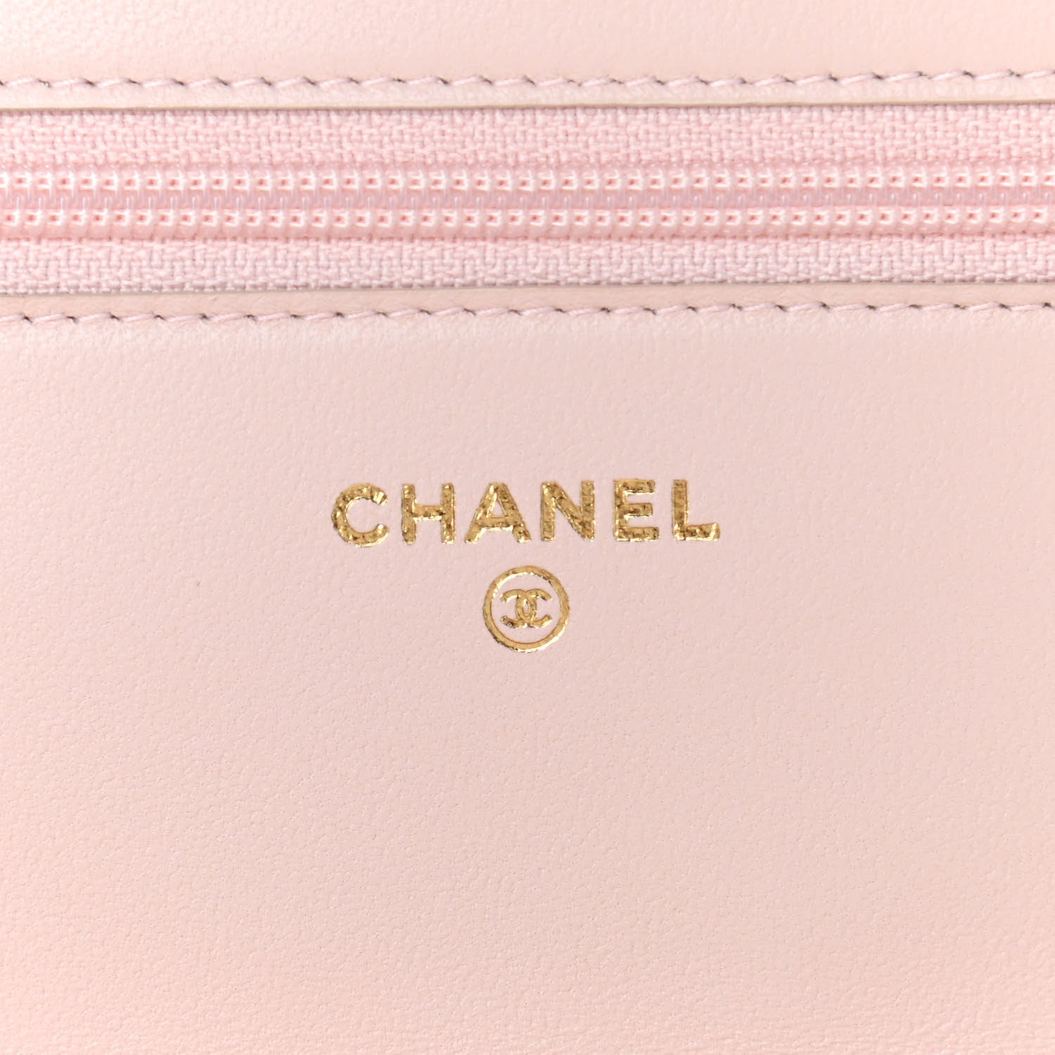 Chanel Lambskin Quilted Wallet On Chain WOC Light Pink 6 of 12