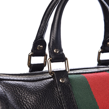 Gucci Calfskin Vintage Web Medium Boston Black 15 of 19