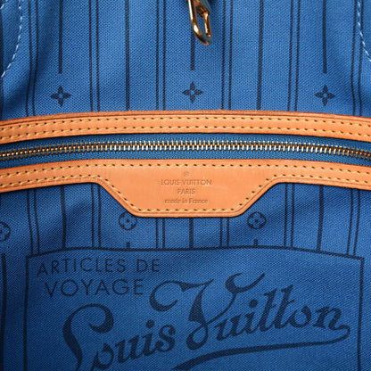 Louis Vuitton Monogram My LV Heritage Neverfull MM Blue De France Gris 6 of 16
