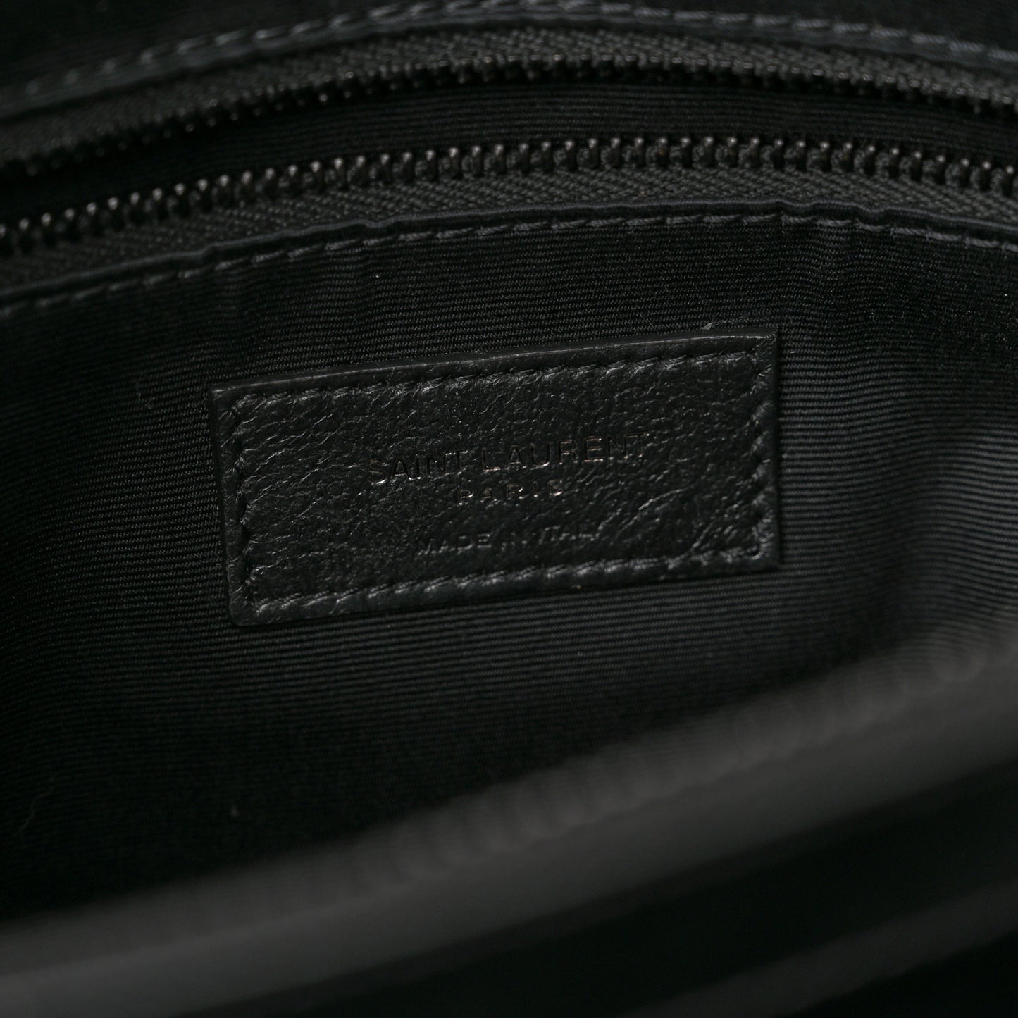 Calfskin Y Quilted Monogram Monochrome Medium Loulou Chain Satchel Black