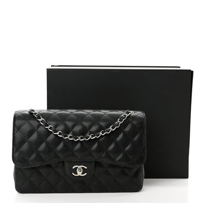 Chanel Caviar Quilted Jumbo Double Flap Black 11 of 11