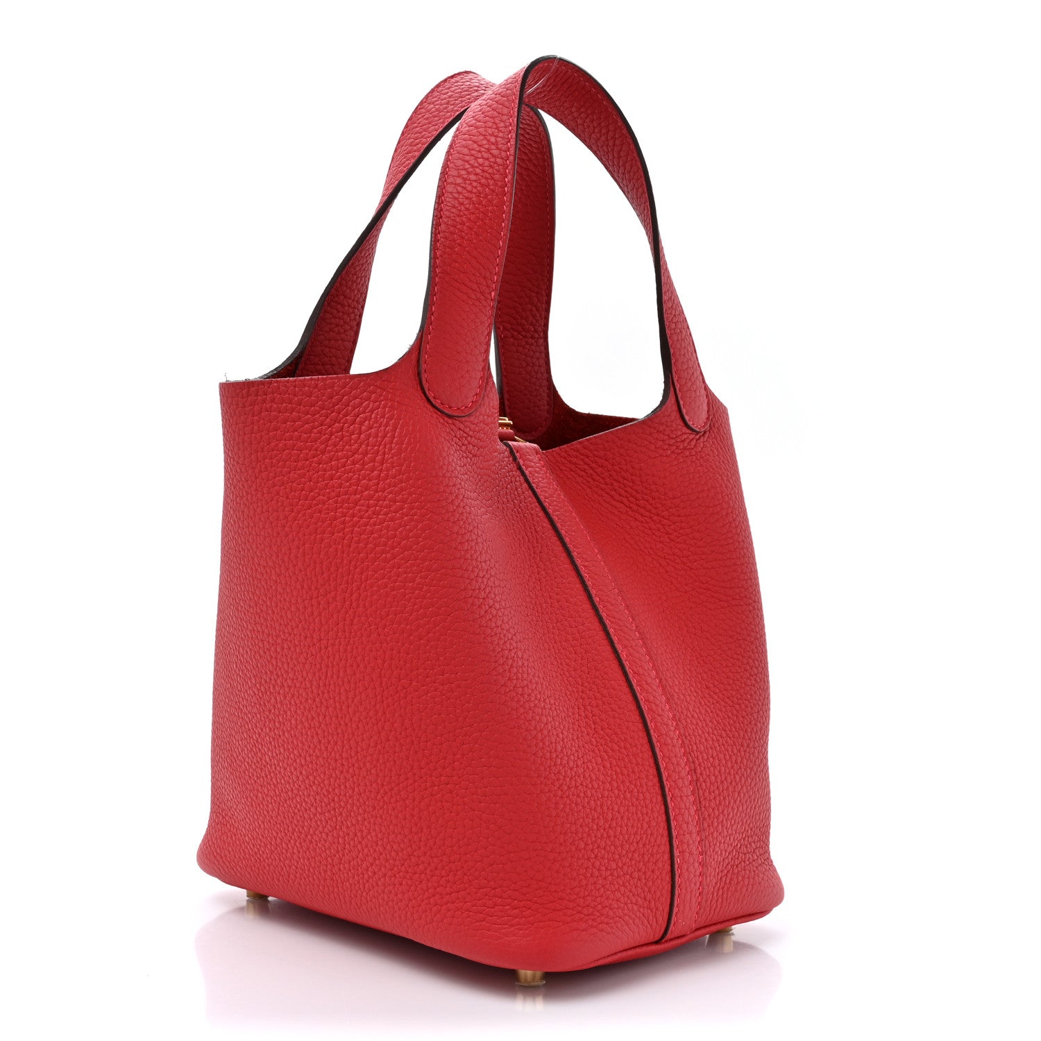 Hermes Taurillon Clemence Picotin Lock 18 PM Rouge Casaque 3 of 13